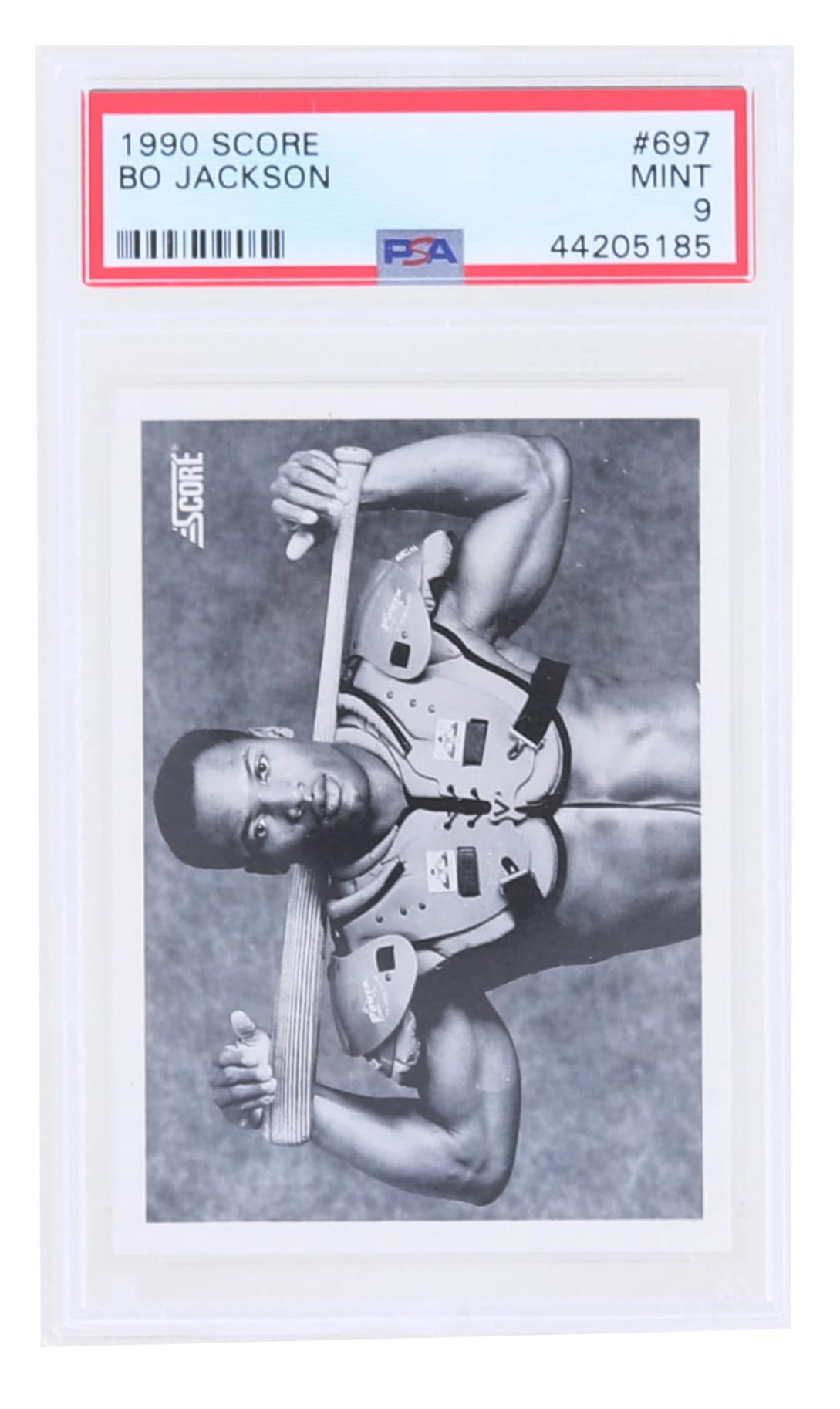 MLB 1990 Score Bo Jackson Black & White Nike Card #697 PSA 9