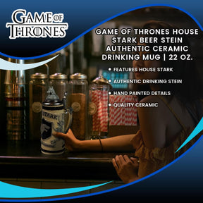 Game of Thrones 32oz Relief Ceramic Stein - House Stark