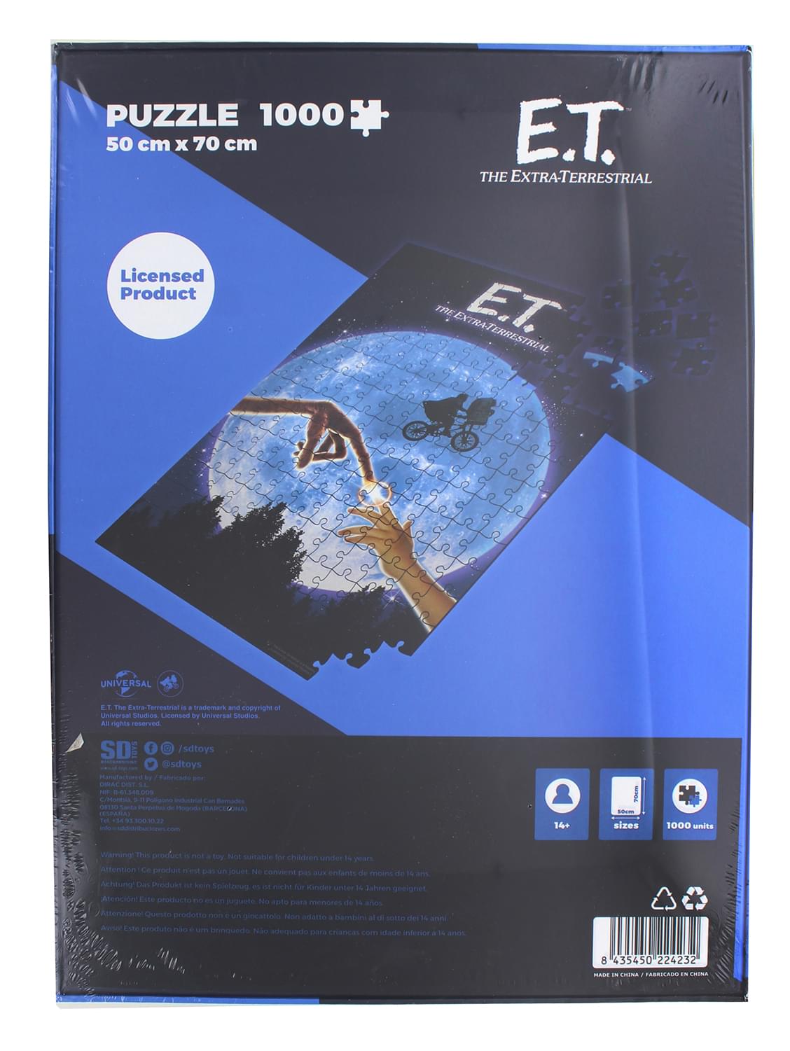 E.T. The Extra-Terrestrial Movie Poster 1000 Piece Jigsaw Puzzle