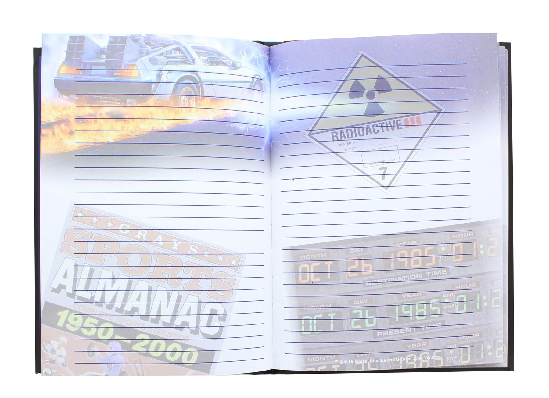 Back To The Future Logo Light Up Hardcover Notebook