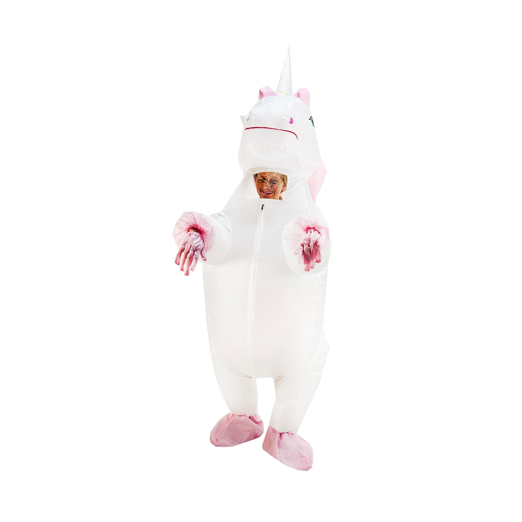 Magical White Unicorn Inflatable Adult Costume | Standard