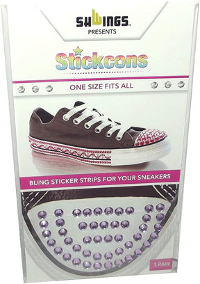 Shwings Stickcons Purple Bling Stickers For Sneakers