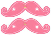 Shwings Shoe Accessories: Awareness Baby Pink Mustache