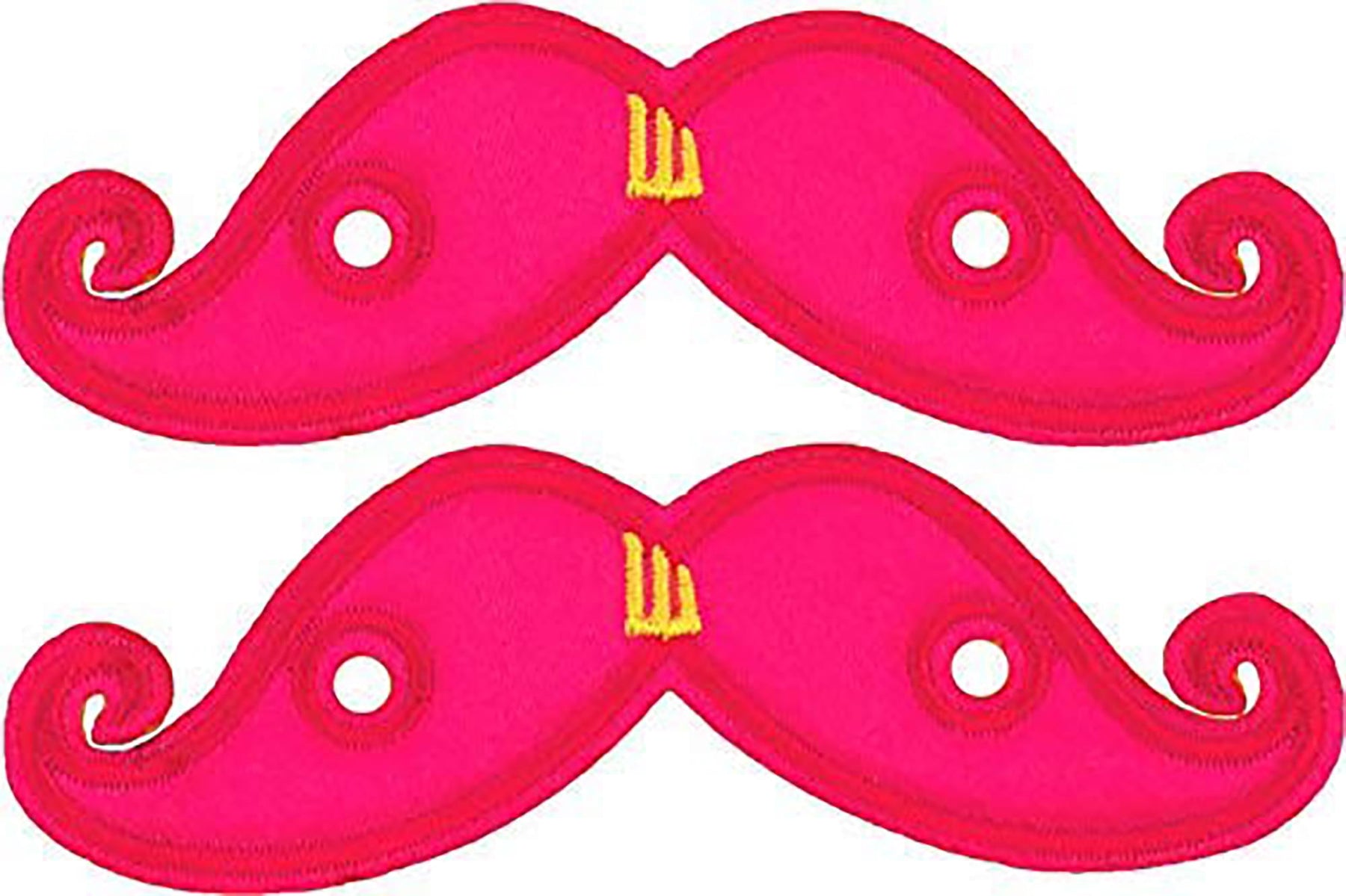 Shwings Shoe Accessories: Neon Pink Handlebar Mustache
