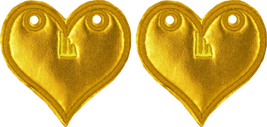Shwings Shoe Accessories: Gold Foil Heart
