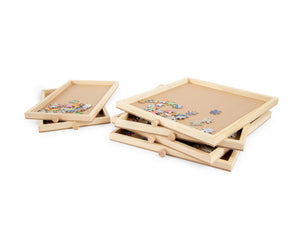 Wooden Jigsaw Puzzle Table | Puzzle Storage System | 35 x 2 x 28 Inches