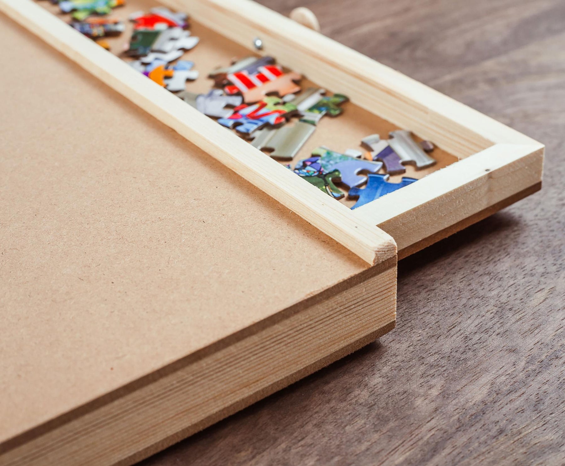 Wooden Jigsaw Puzzle Table | Puzzle Storage System | 35 x 2 x 28 Inches