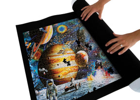 Jigsaw Puzzle Roll Up Felt Mat Storage Saver | Large 46"x26" | Fits 1500 Pieces