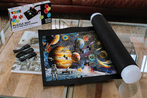 Jigsaw Puzzle Roll Up Felt Mat Storage Saver | Large 46"x26" | Fits 1500 Pieces