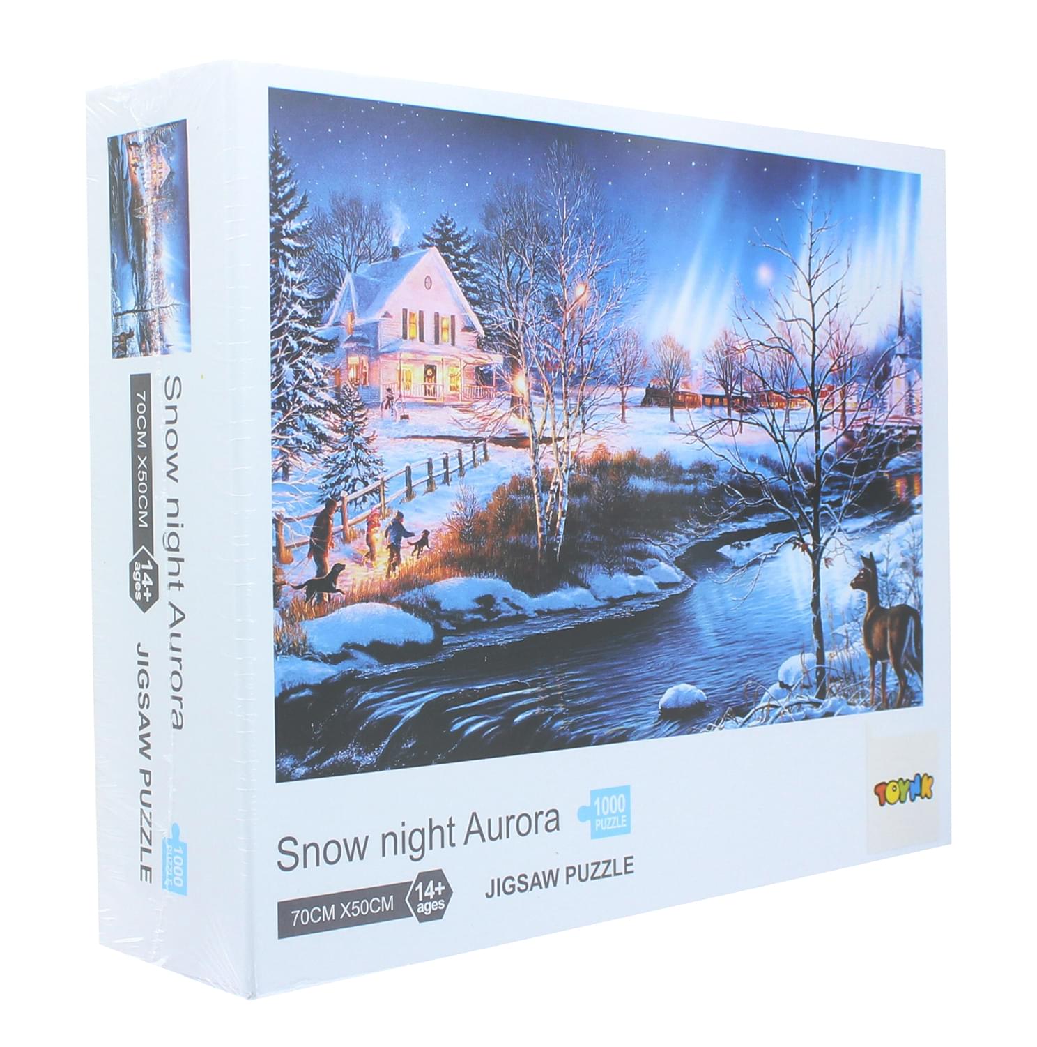 Snow Night Aurora 1000 Piece Jigsaw Puzzle