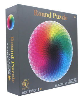 Blazing With Color 1000 Piece Round Jigsaw Puzzle