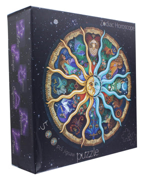 Zodiac Horoscope 500 Piece Round Jigsaw Puzzle