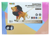 3D Wooden Painting Puzzle | Lion