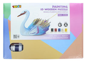 3D Wooden Painting Puzzle | Swan
