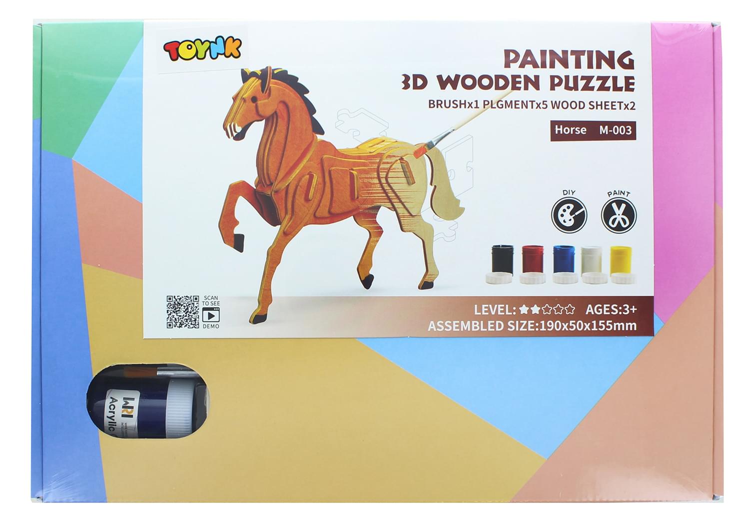 3D Wooden Painting Puzzle | Horse