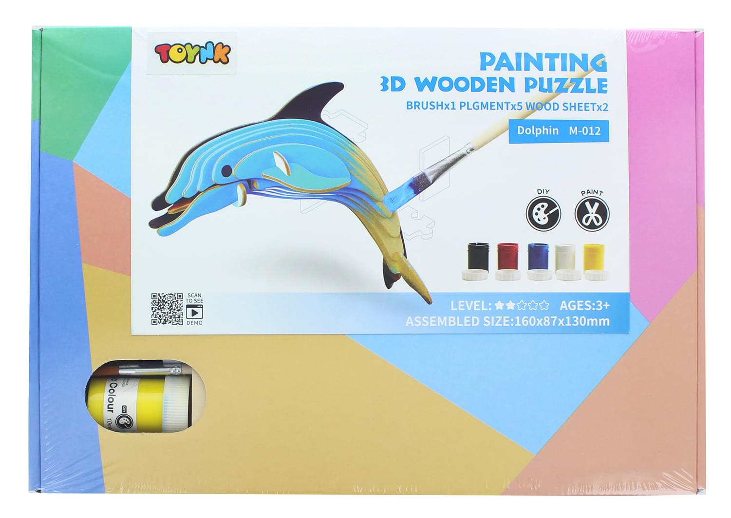 3D Wooden Painting Puzzle | Dolphin