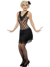 20's Jazz Black Costume Dress w/Hairpiece Adult