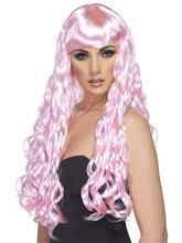 Desire Long Curly Costume Wig Adult Candy Pink