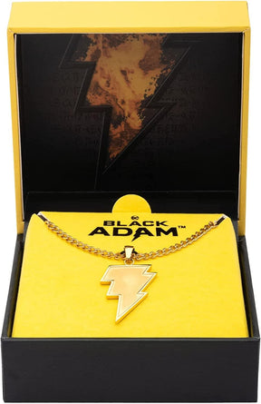 DC Black Adam Lightning Bolt Stainless Steel Pendant Necklace