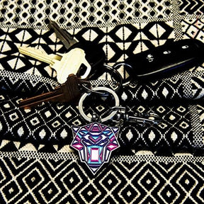 Marvel Black Panther Wakanda Forever Purple Panther Keychain