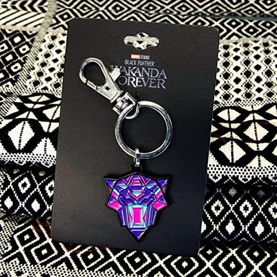 Marvel Black Panther Wakanda Forever Purple Panther Keychain