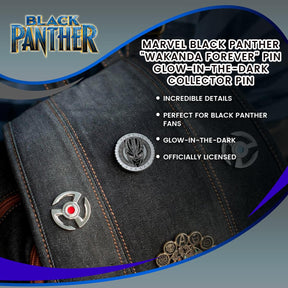 Marvel Black Panther "Wakanda Forever" Pin | Glow-In-The-Dark Collector Pin