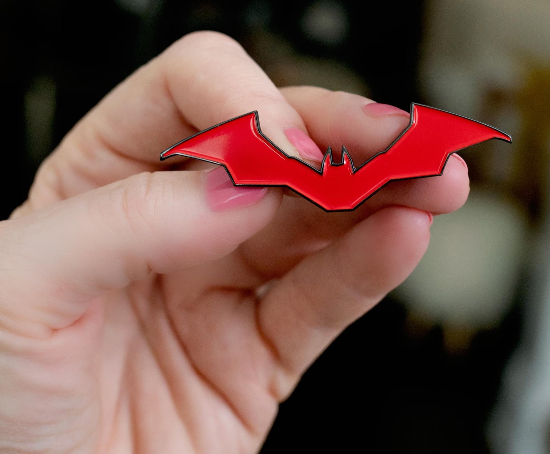 DC Comics The Batman Red Batarang Limited Edition Enamel Pin | Toynk Exclusive