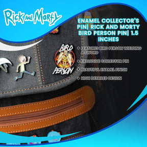 Enamel Collector’s Pin| Rick and Morty Bird Person Pin| 1.5 Inches