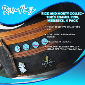 Rick and Morty Collector's Enamel Pins, Meeseeks, 4 Pack