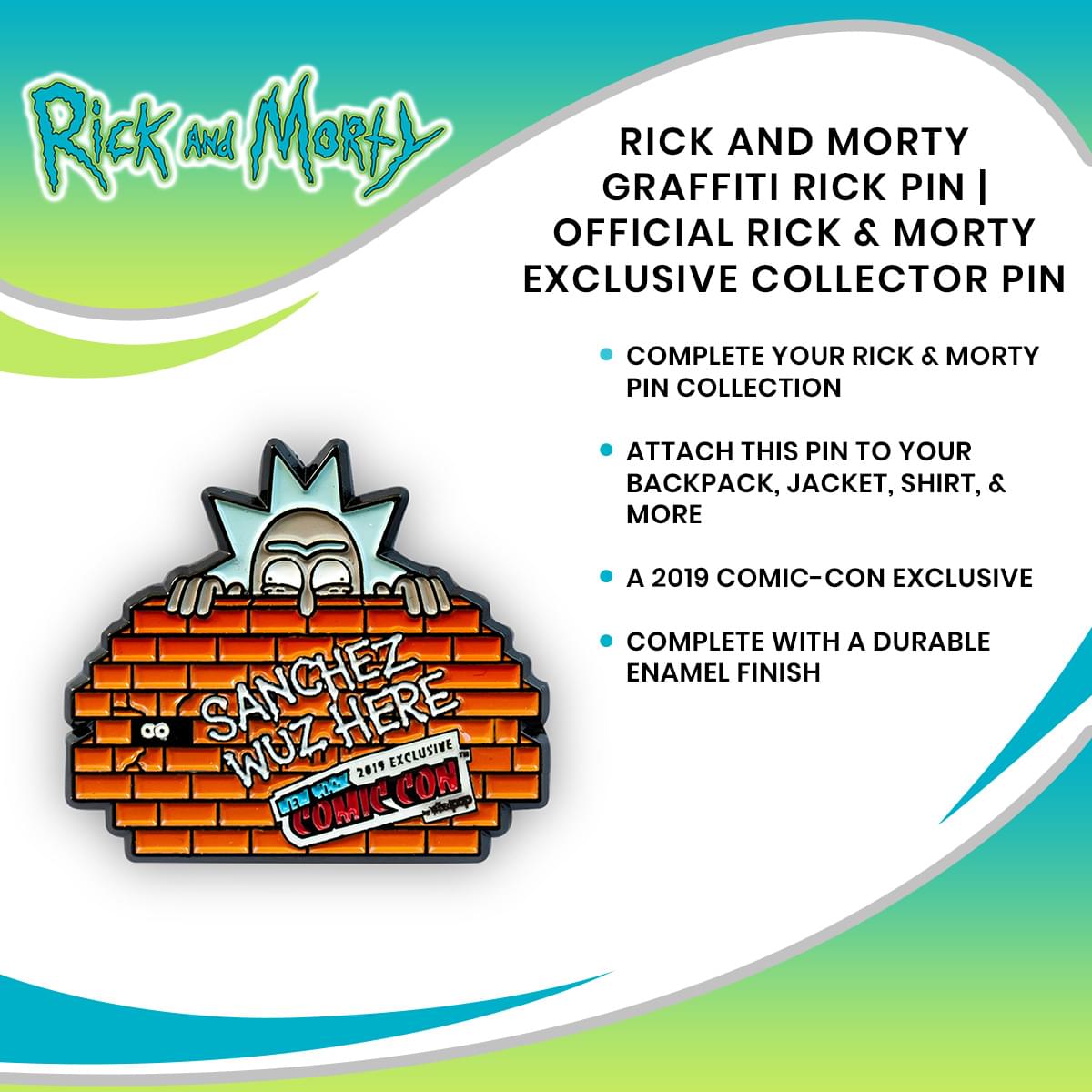 Rick and Morty Graffiti Rick Pin | Official Rick & Morty Exclusive Collector Pin