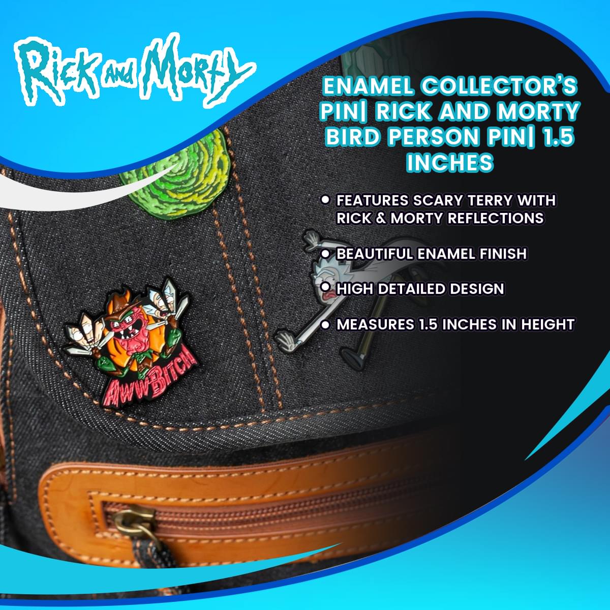 Exclusive Pin Collectible | Rick and Morty Scary Terry Enamel Pin| NYCC 17