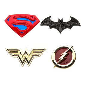 DC Justice League Logos Enamel Collector Pins | Set of 4