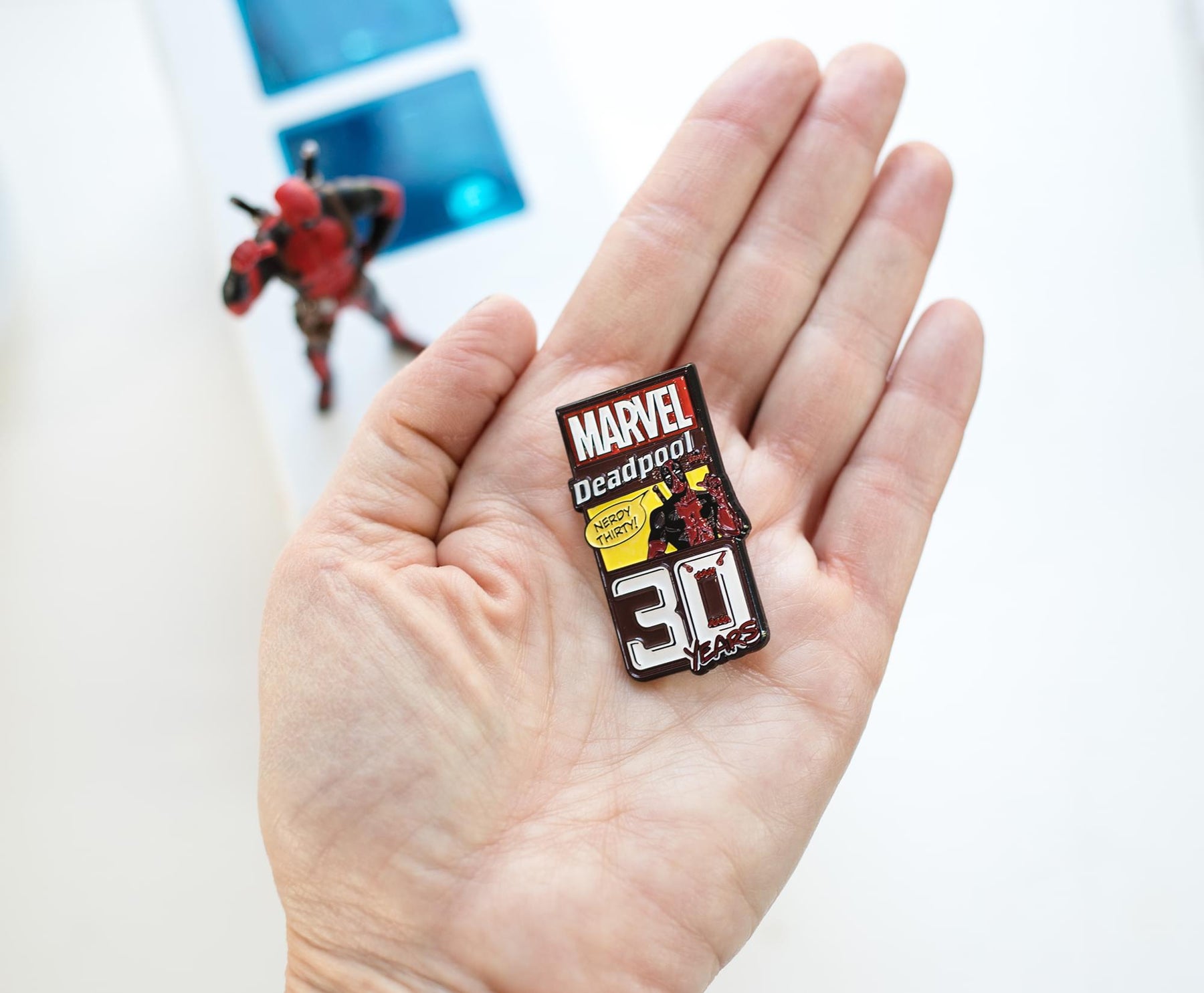 Marvel Deadpool "Nerdy Thirty" Anniversary Enamel Pin | Toynk Exclusive