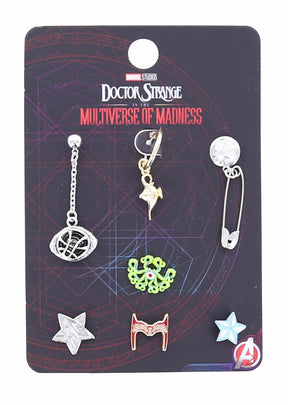 Marvel Doctor Strange Multiverse of Madness 7-Piece Mismatched Earrings Set