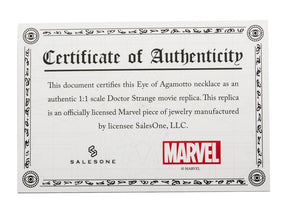 Marvel Doctor Strange Eye of Agamotto 1:1 Scale Licensed Prop Replica Necklace