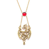 Game of Thrones House of the Dragon 3 Dragon Pendant With Gem Necklace