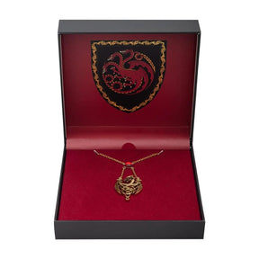 Game of Thrones House of the Dragon 3 Dragon Pendant With Gem Necklace