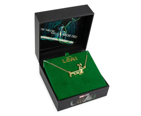 Marvel Studios Loki Alligator Pendant Necklace with Gold Chain