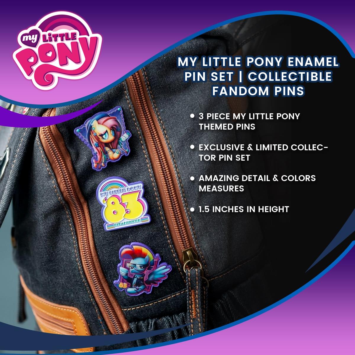 My Little Pony Enamel Pin Set | Collectible Fandom Pins