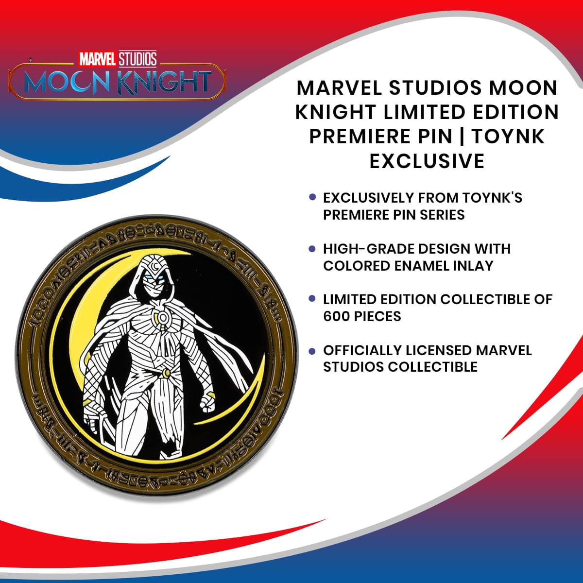 Marvel Studios Moon Knight Limited Edition Premiere Pin | Toynk Exclusive