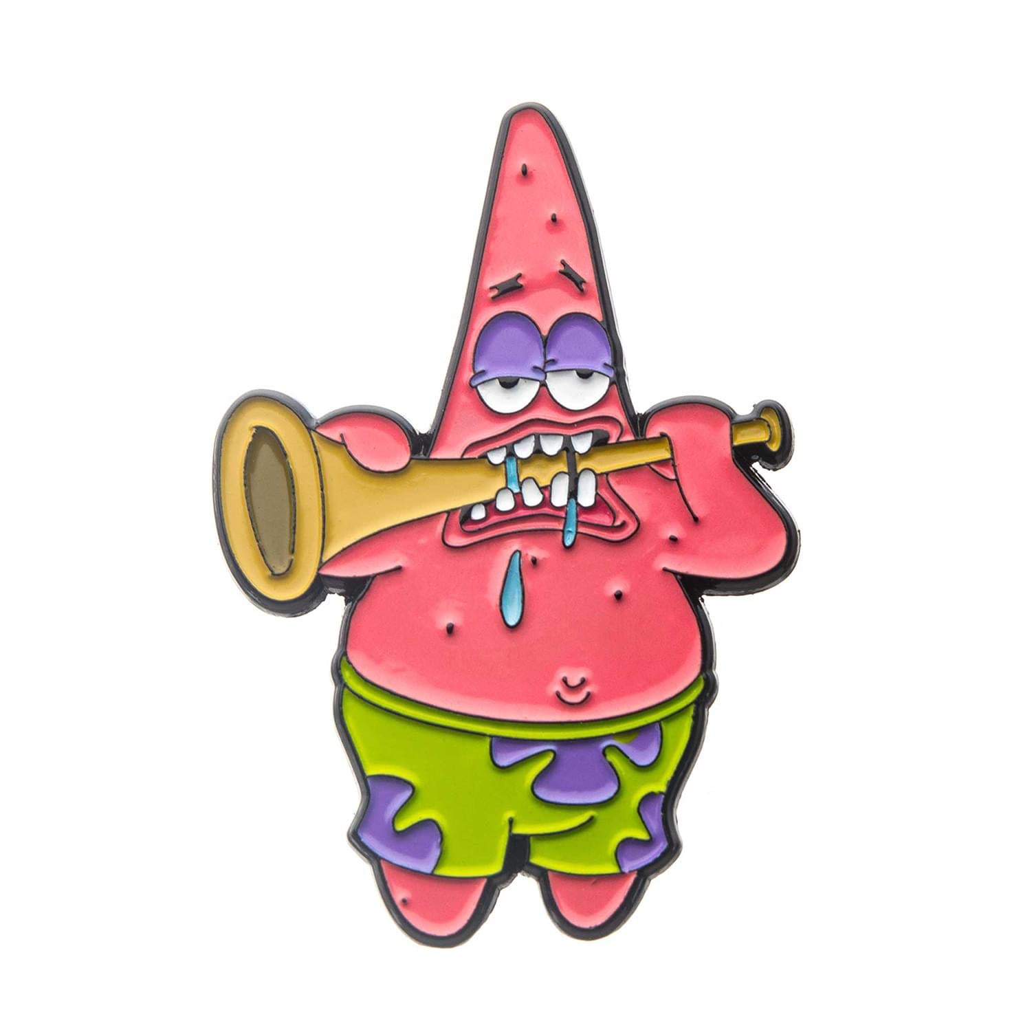 Nickelodeon SpongeBob Enamel Pin | Patrick Eating a Trumpet