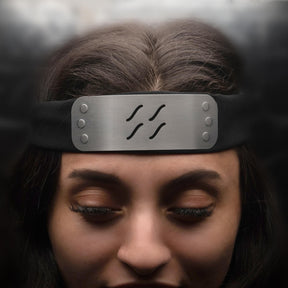 Naruto Cosplay Headband Replica Set With 4 Interchangeable Village Metal Plates