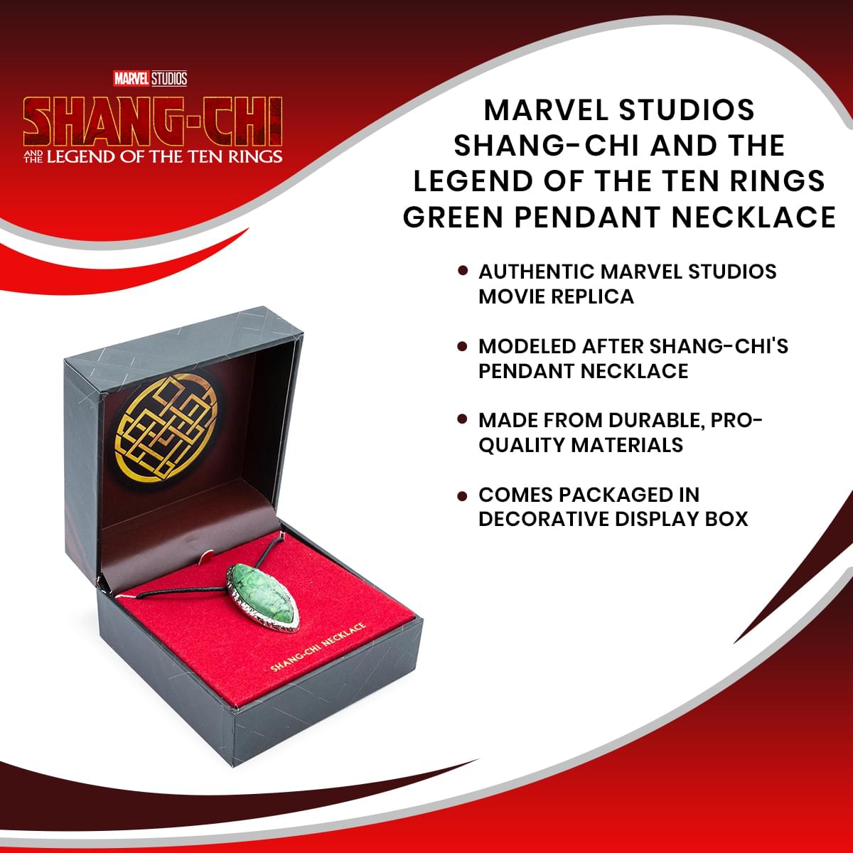 Marvel Studios Shang-Chi and the Legend of the Ten Rings Green Pendant Necklace
