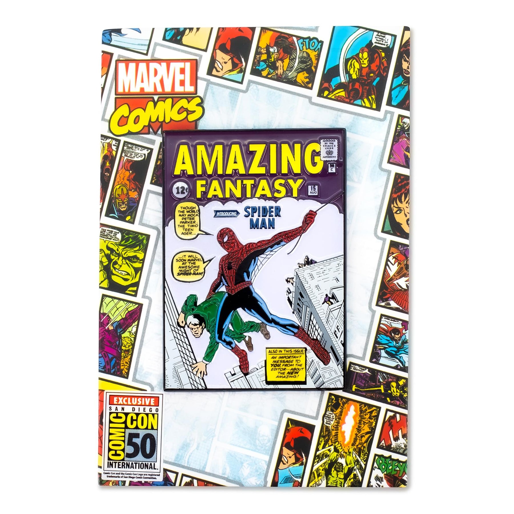 Marvel Comics Spider-Man Comic Pin | Exclusive Oversize Enamel Spider-Man Pin
