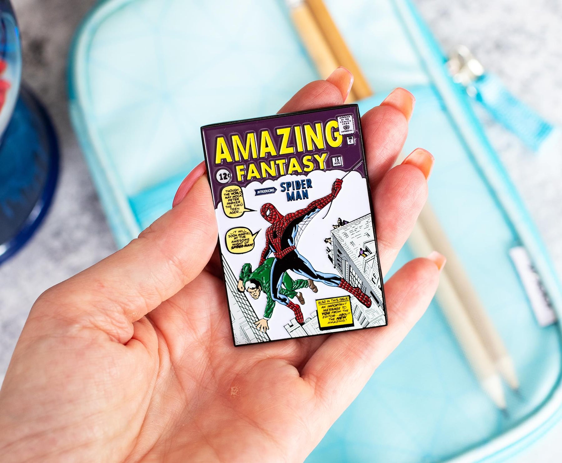 Marvel Comics Spider-Man Comic Pin | Exclusive Oversize Enamel Spider-Man Pin