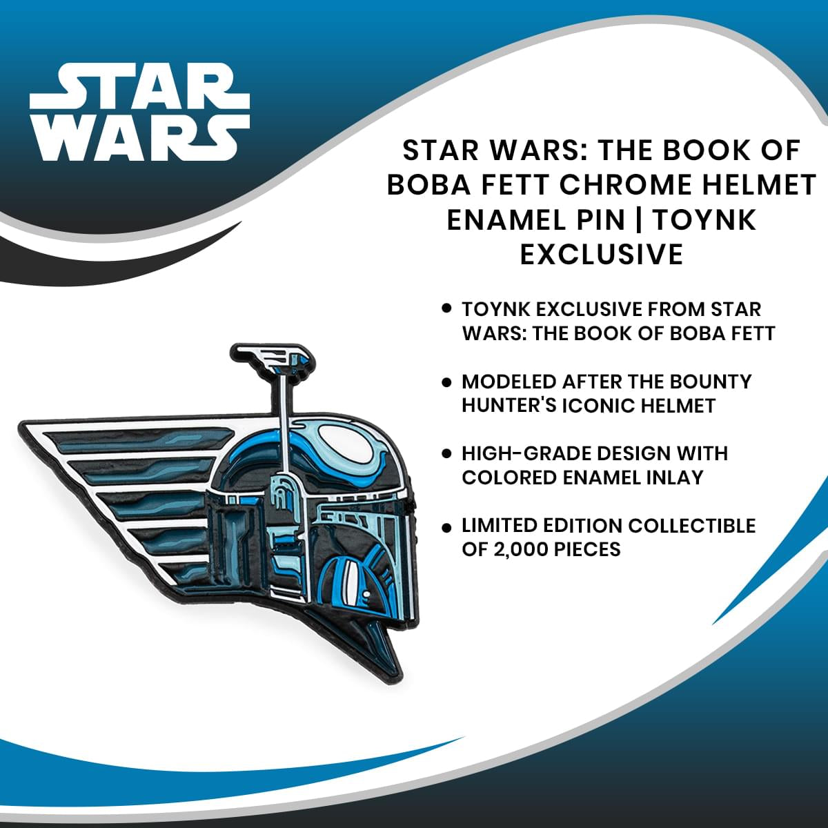 Star Wars: The Book of Boba Fett Chrome Helmet Enamel Pin | Toynk Exclusive