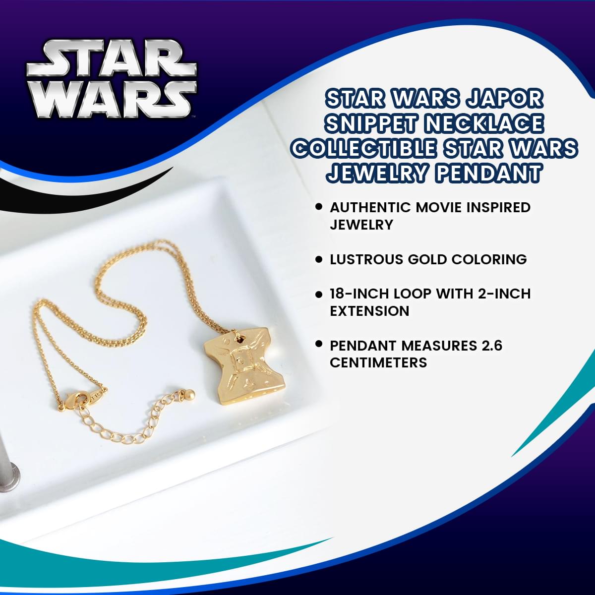 Star Wars Japor Snippet Necklace | Collectible Star Wars Jewelry Pendant