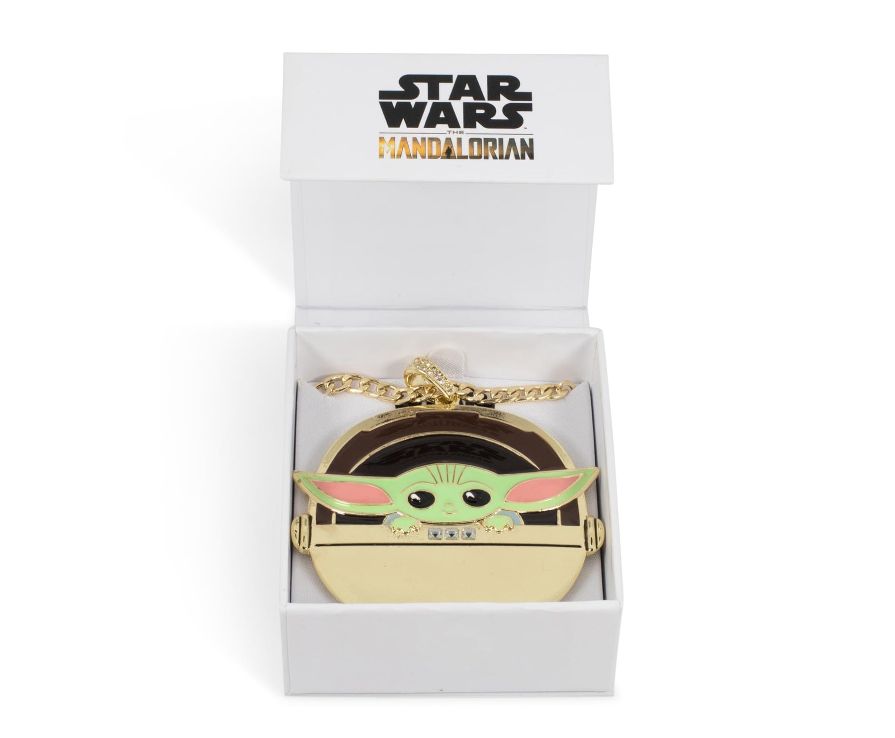 Star Wars: The Mandalorian The Child "Baby Yoda" In Carriage Gold Chain Necklace