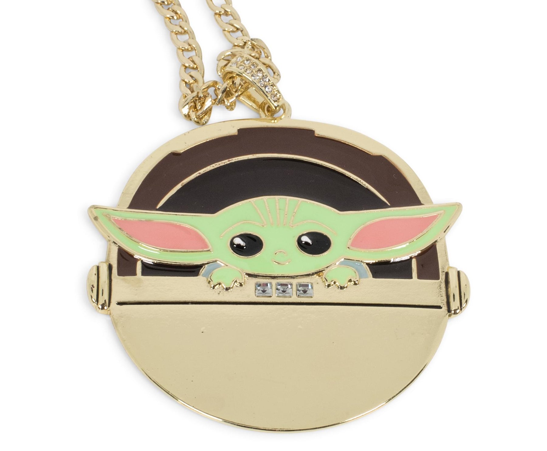 Star Wars: The Mandalorian The Child "Baby Yoda" In Carriage Gold Chain Necklace