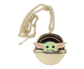 Star Wars: The Mandalorian The Child "Baby Yoda" In Carriage Gold Chain Necklace